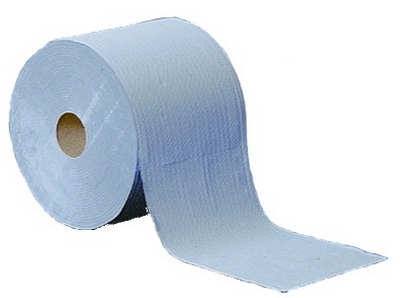 Putzpapier blau 3-lagig auf Rolle